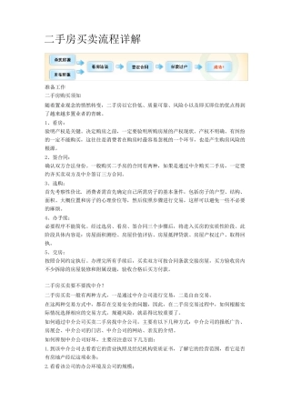二手房买卖流程详解