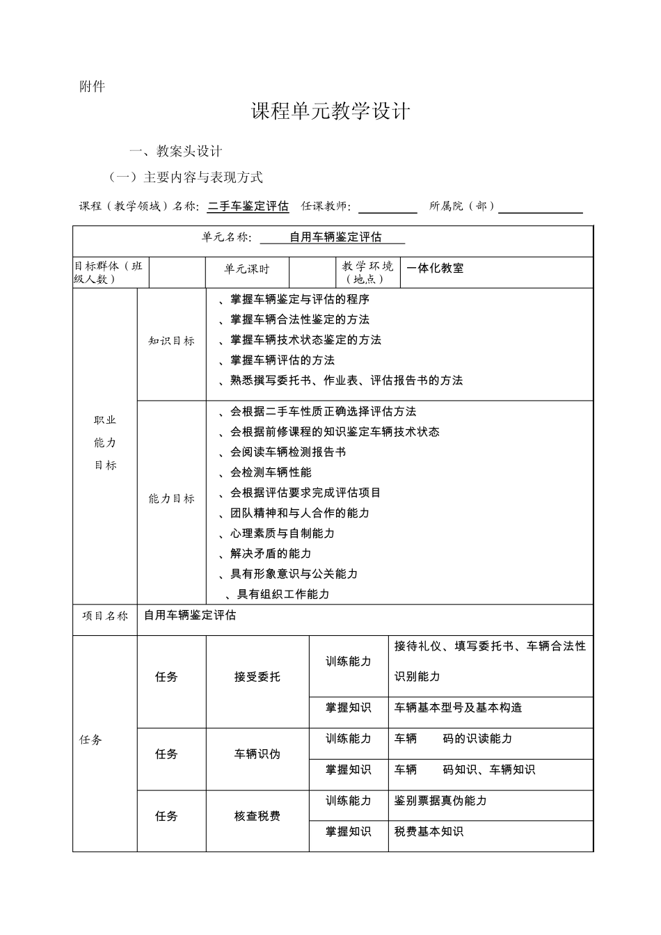 二手车鉴定评估单元设计_第1页