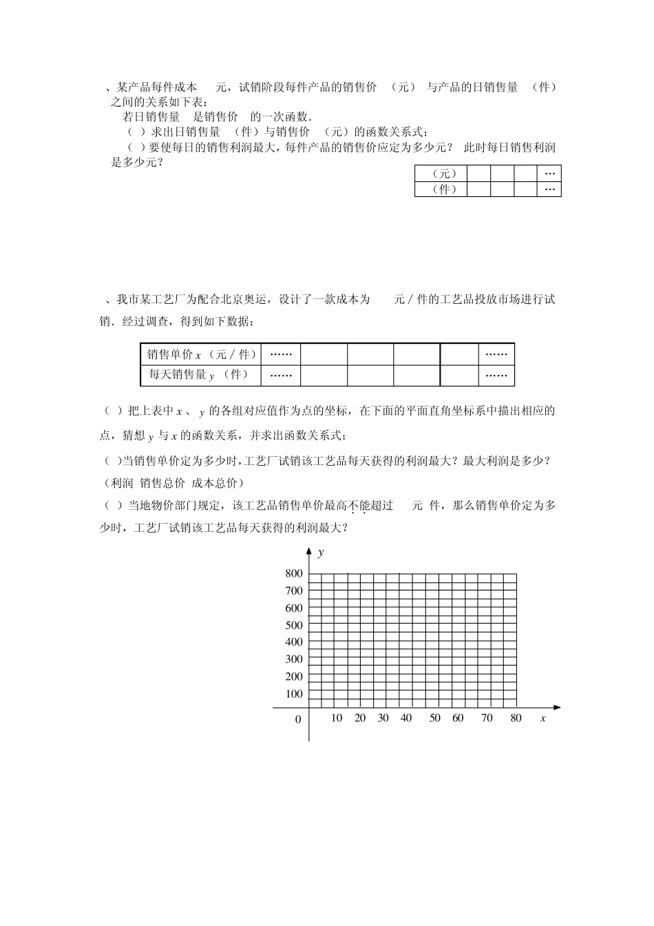 二次函数应用(利润最值1)_第2页