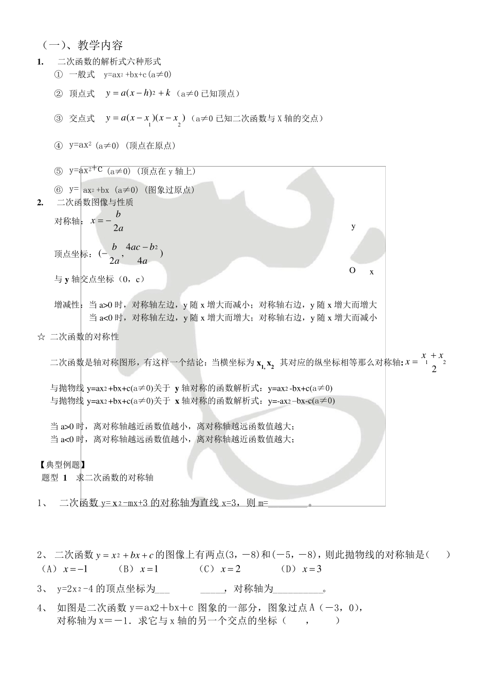 二次函数的对称性_第1页