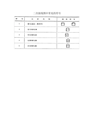 二次回路常见符号