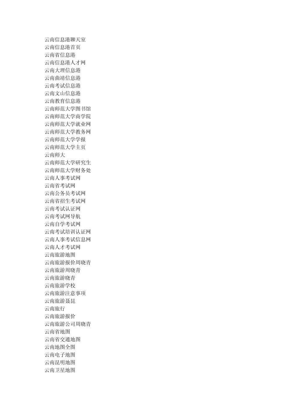 云南相关关键词选择_第2页