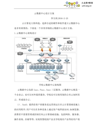 云数据中心设计方案
