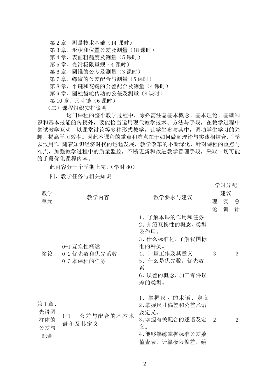 互换性与测量技术课程标准_第2页