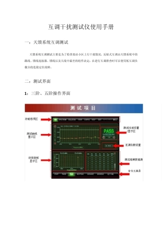 互调干扰测试仪使用手册