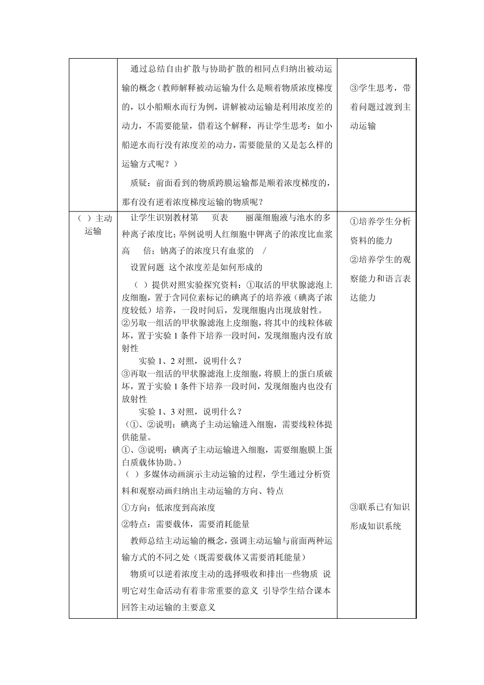 五个一_物质跨膜运输的方式教学设计_lhw_第3页