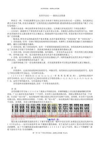 五分钟教你认识简谱和五线谱