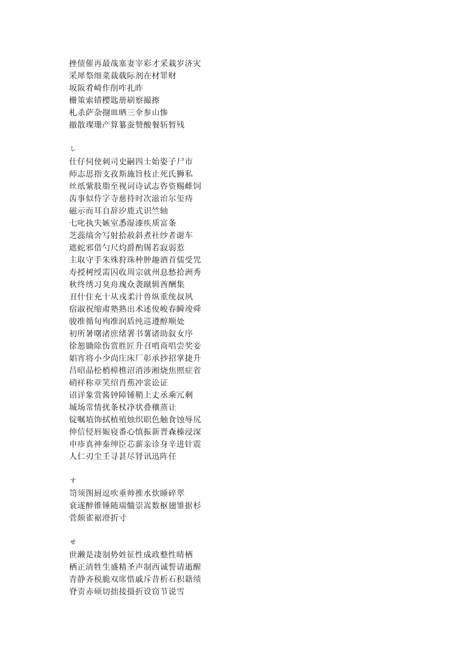 五十音汉字表_第3页