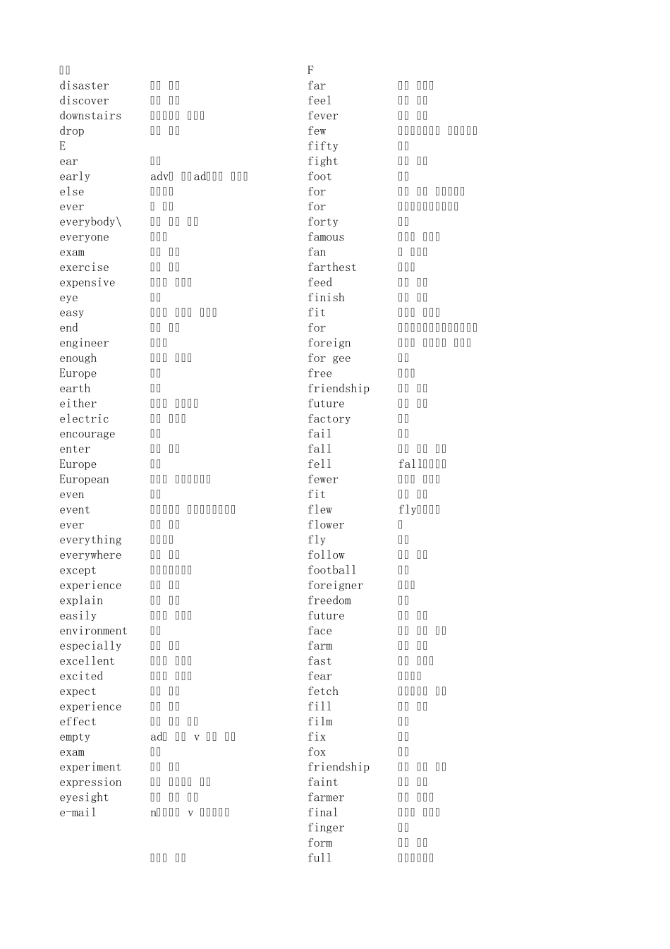 五四制七至九年级英语单词表_第3页
