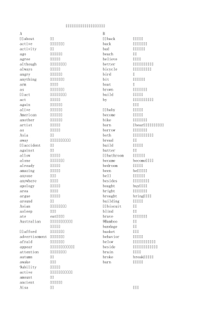 五四制七至九年级英语单词表