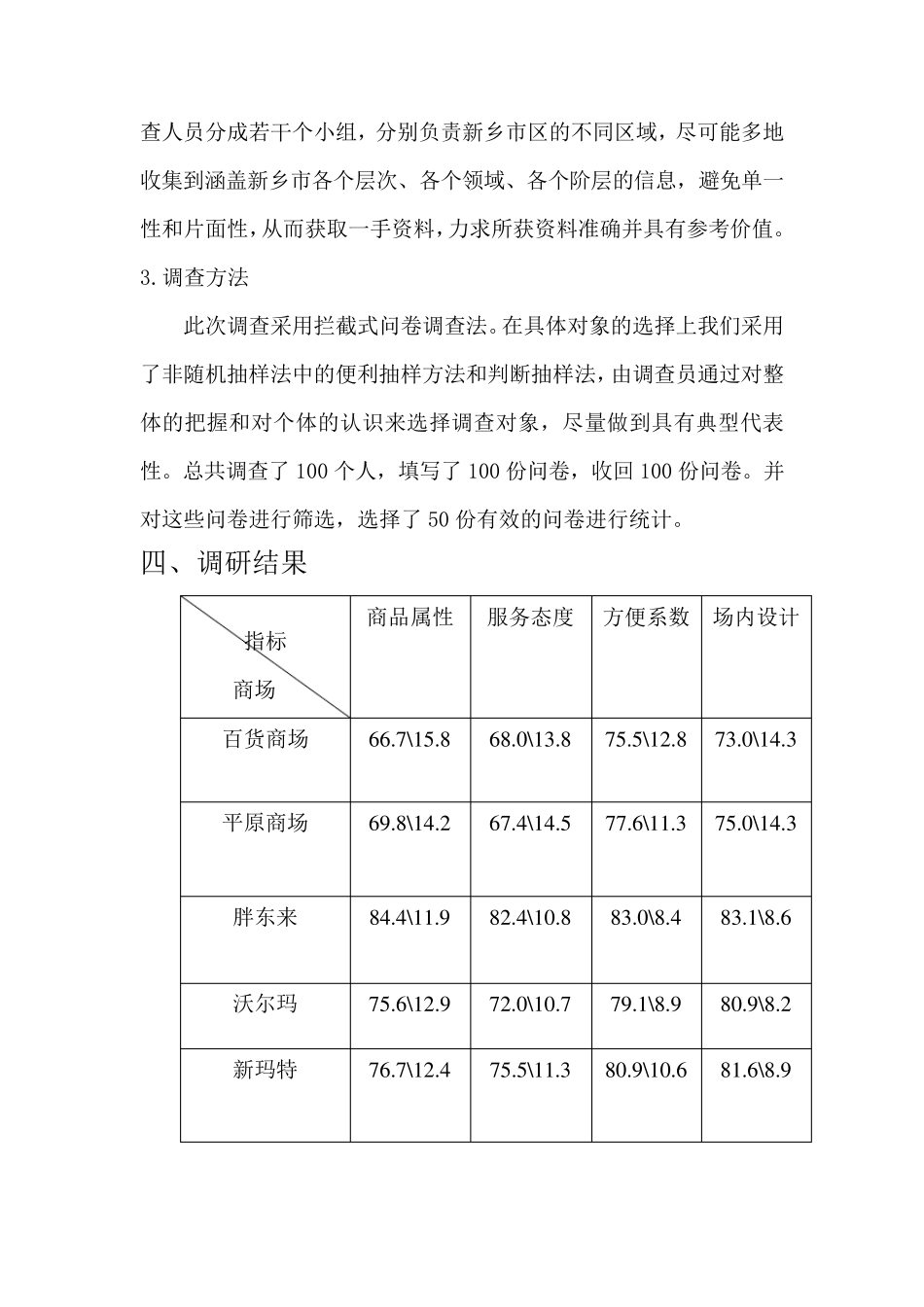 五大商场市场调研报告_第3页