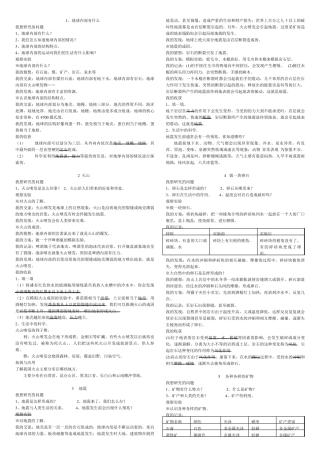 五年级上册科学基础训练答案