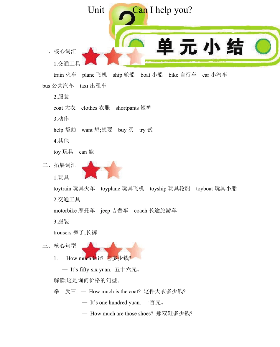 五年级下册英语人教精通版知识要点汇总_第3页