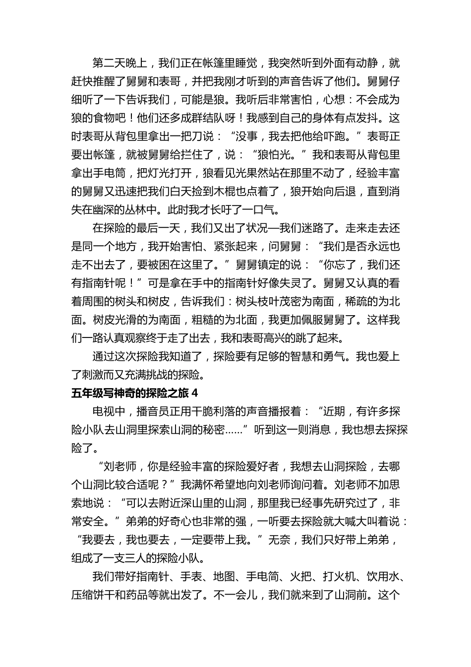 五年级写神奇的探险之旅_第3页