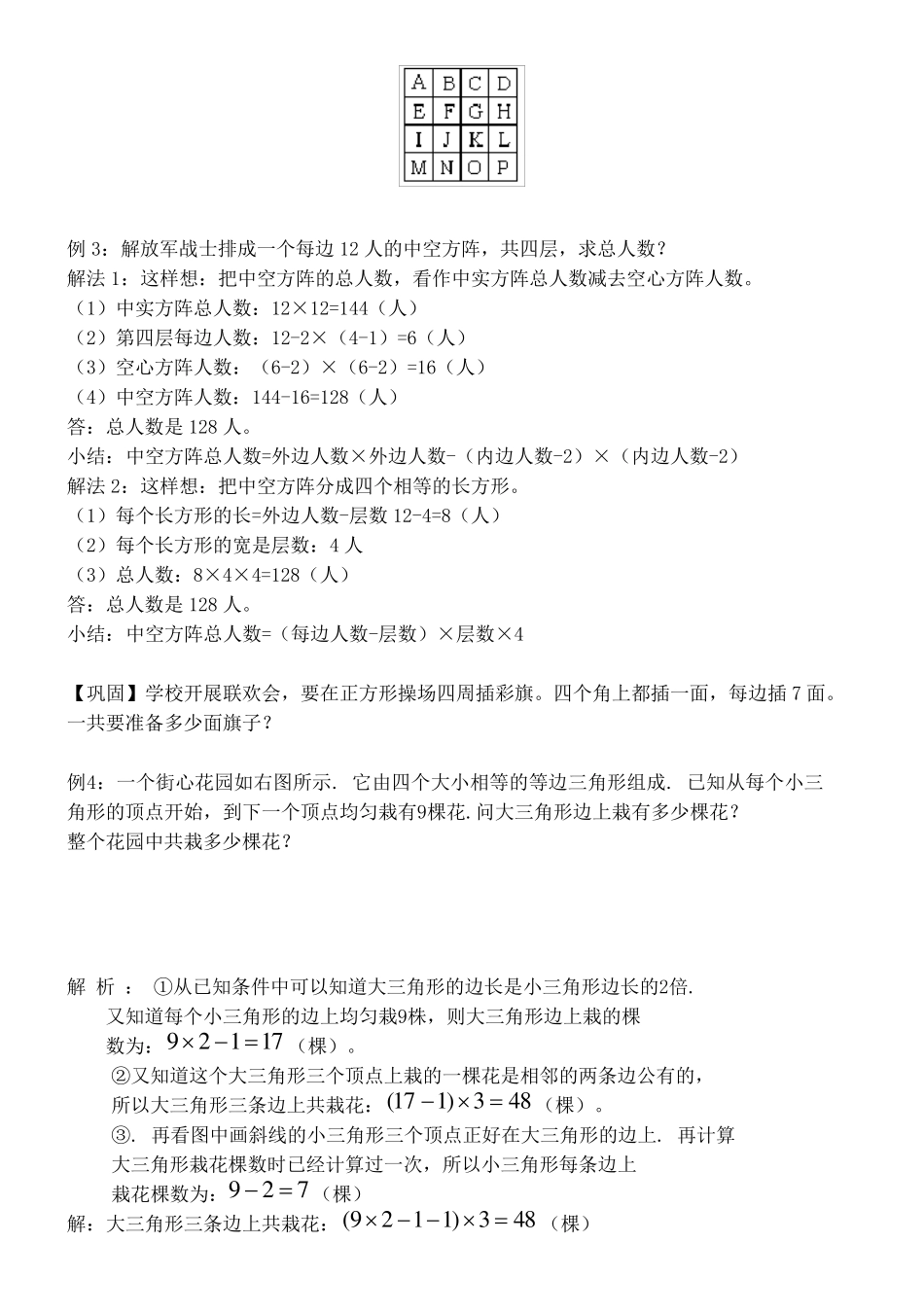 五年级奥数综合问题第三讲方阵问题_第2页