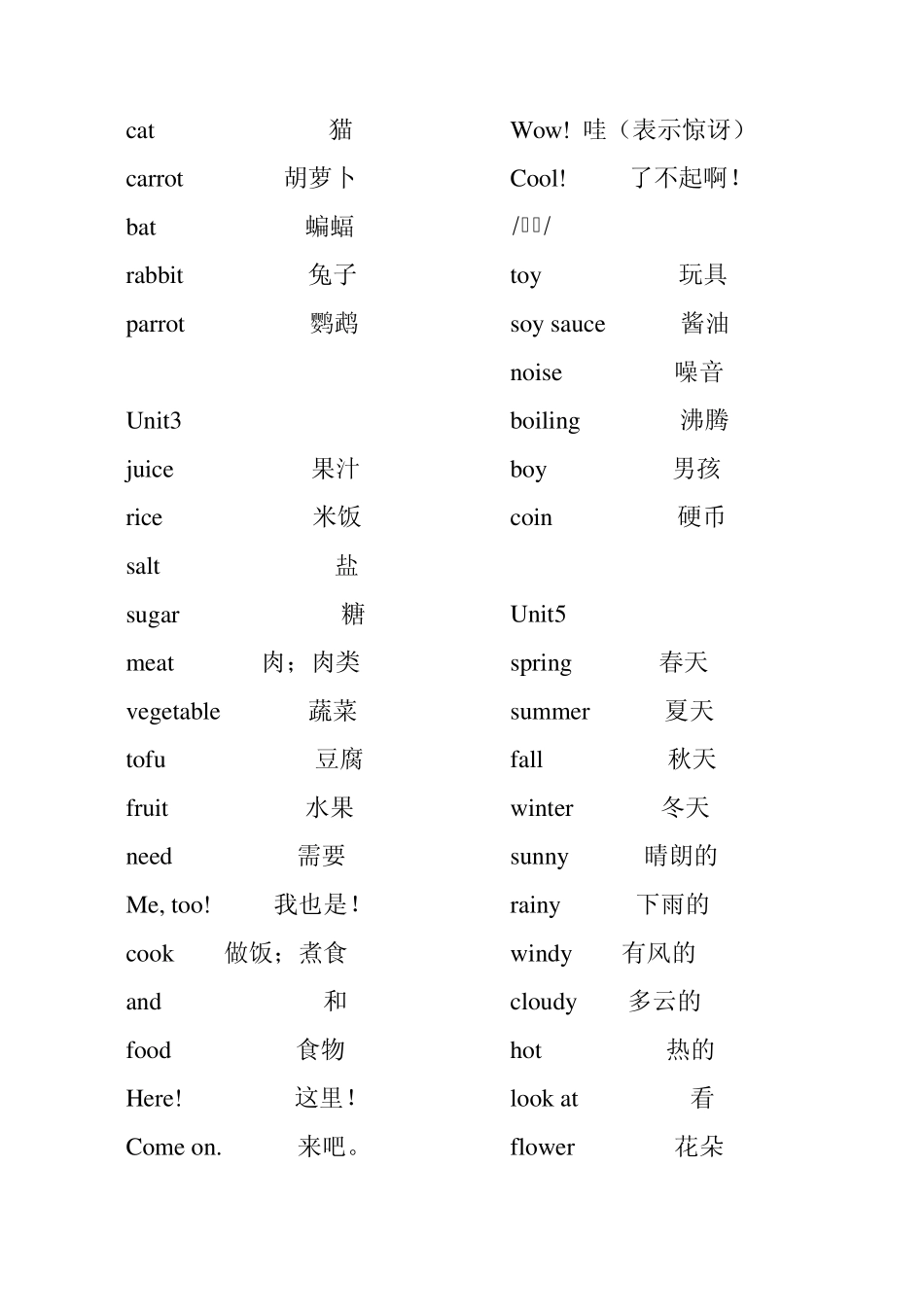 五年级英语单词(开心版)_第2页