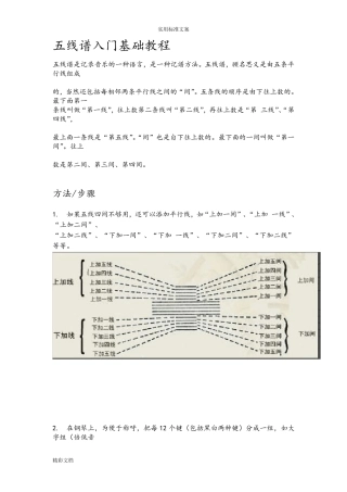 五线谱入门基础教程