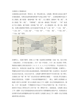 五线谱入门基础知识