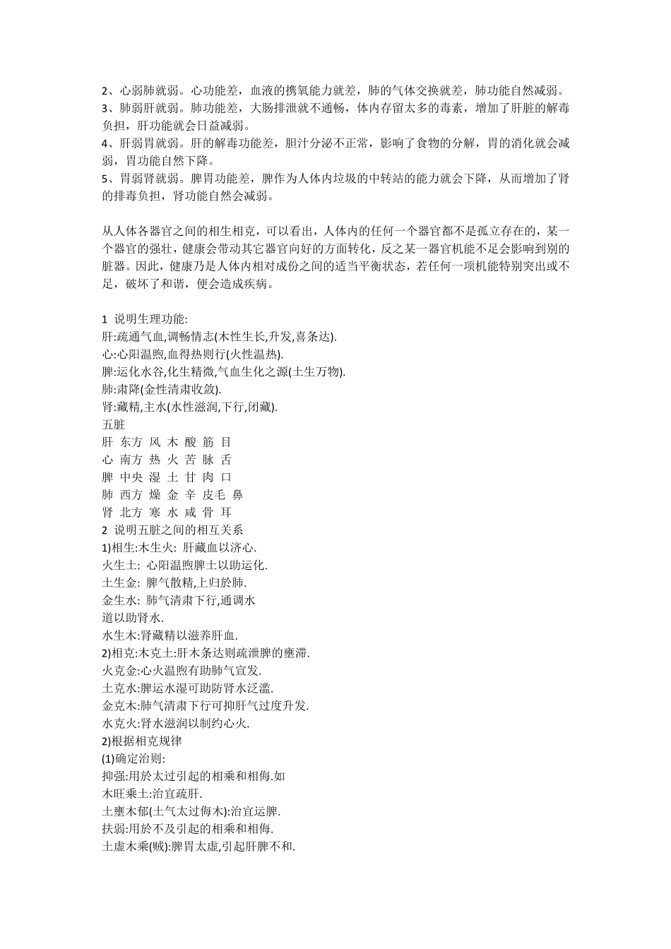 五行与人体各器官对应关系_第2页