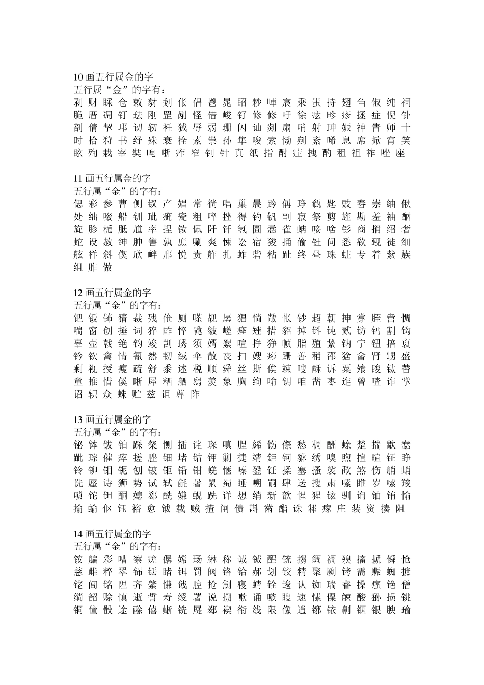 五行中各属性汉字大全_第2页