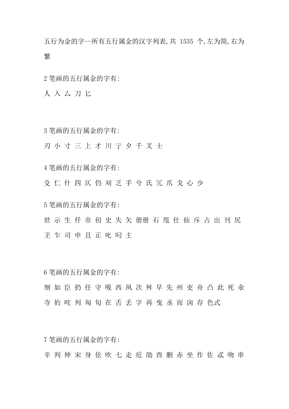 五行为金的字_第1页