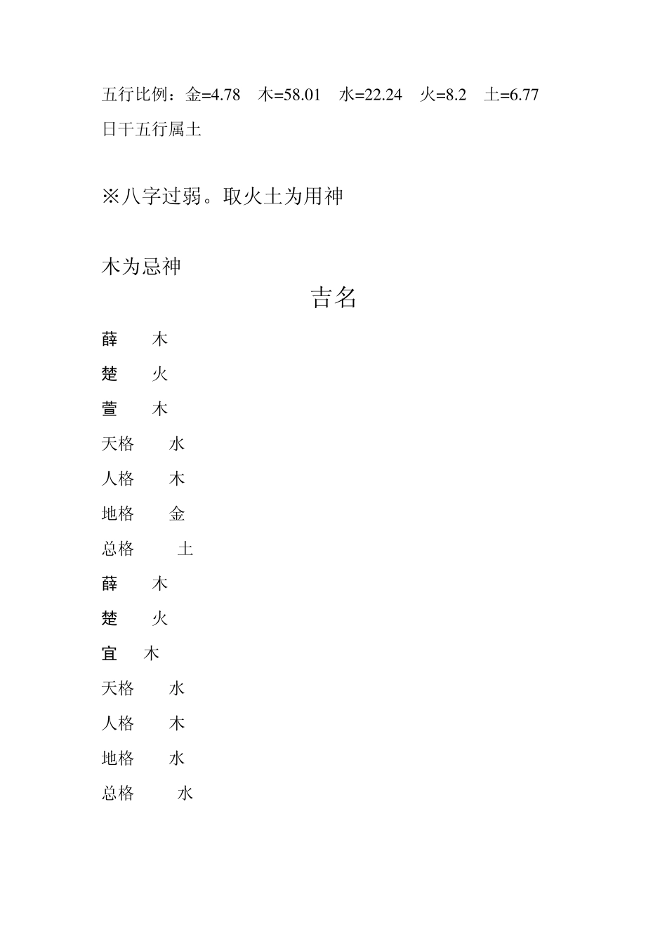 五行力量金=70木=300水=230火=60土=140_第2页