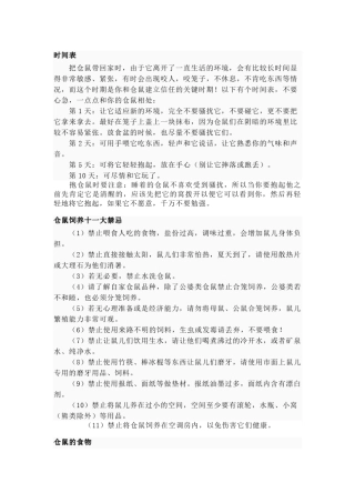 养仓鼠注意事项