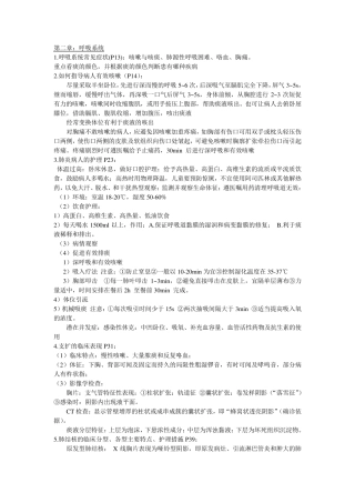 内科护理学重点