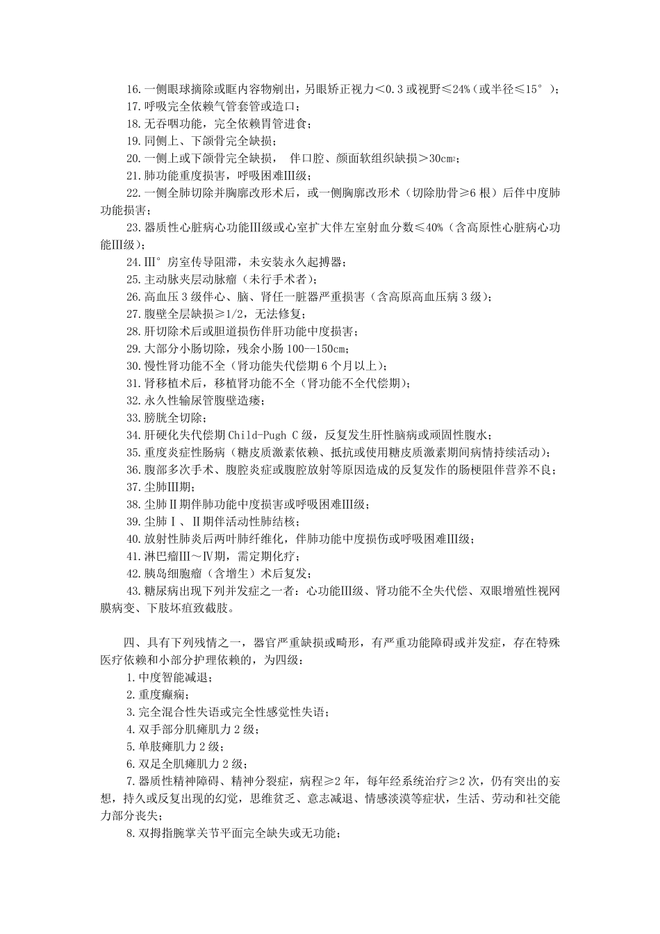 军人残疾等级评定标准(2012.1.1)_第3页