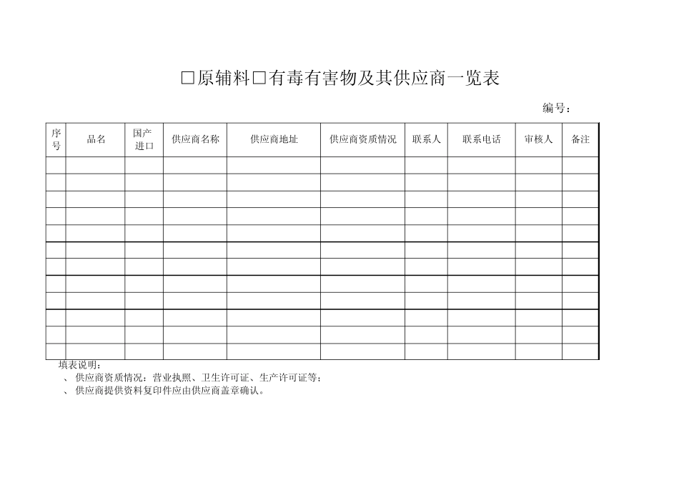 出口化妆品企业常用记录表单20120326_第2页