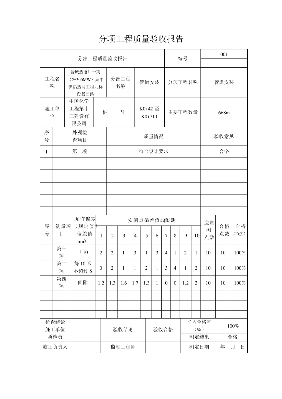分项工程质量验收报告_第1页