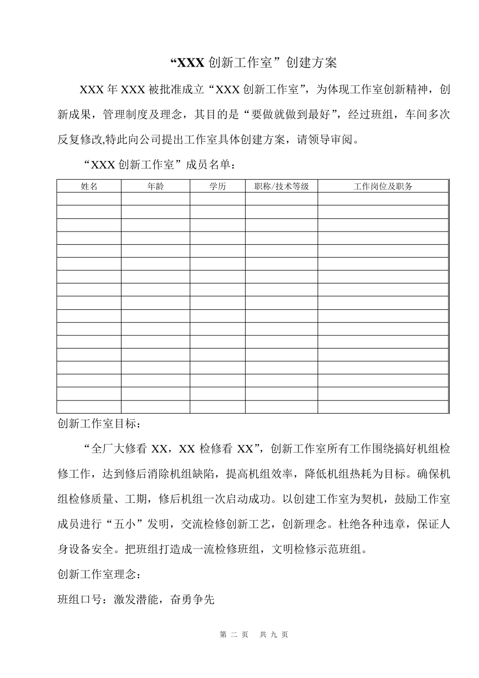 创新工作室创建方案_第2页