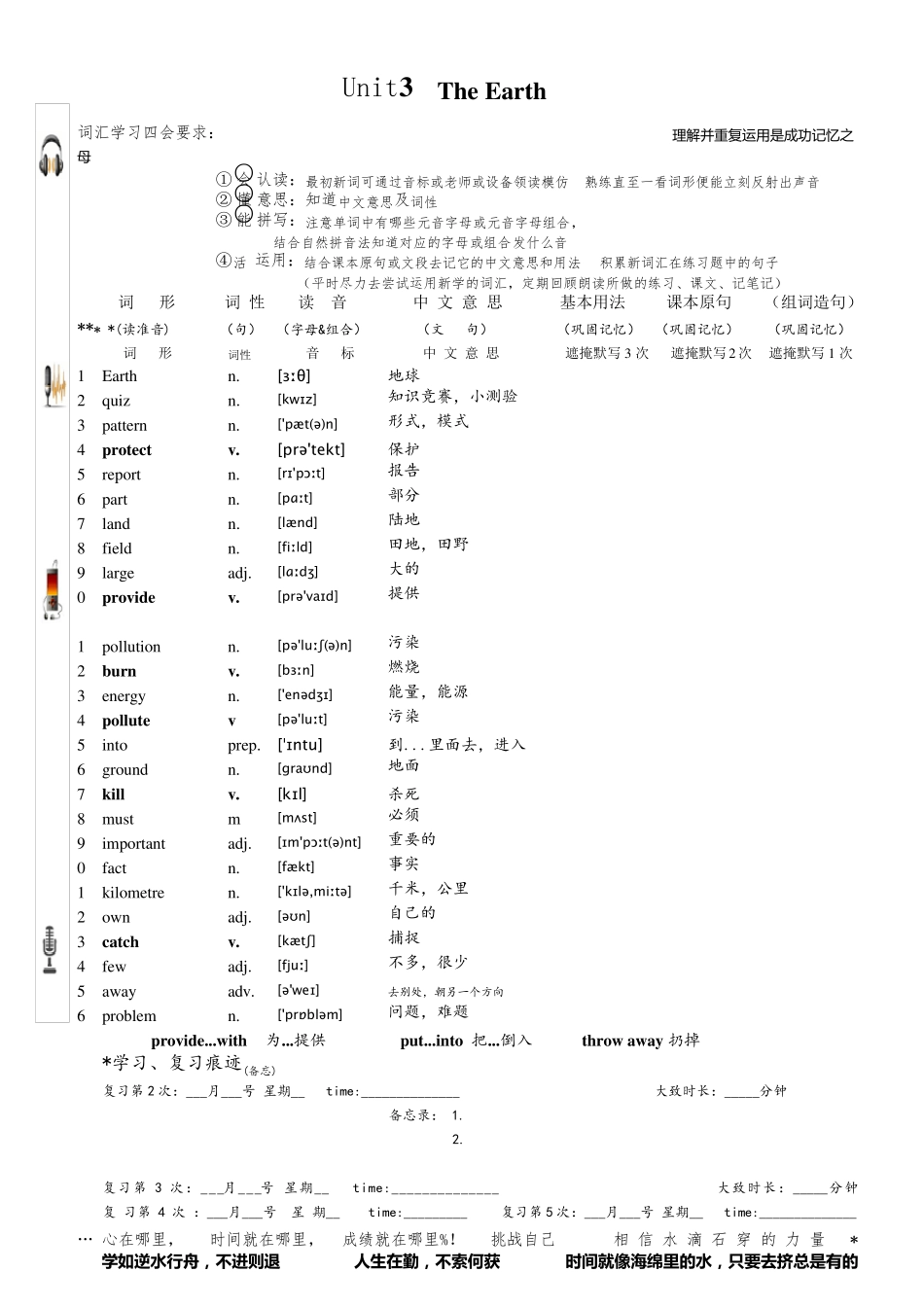 初一7年级上单词表含音标广深沪教牛津版_第3页