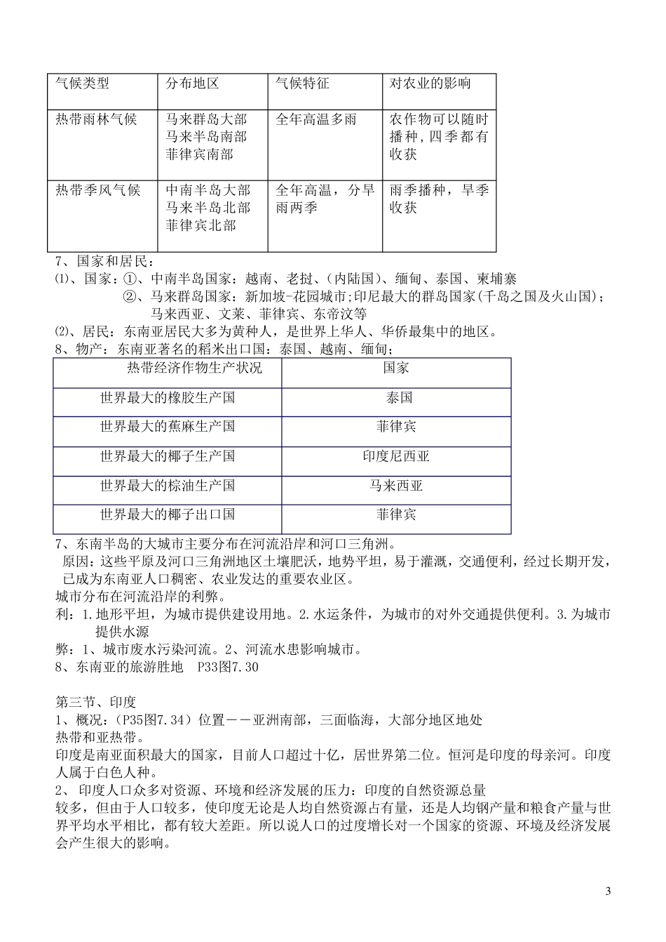 初一下册地理复习提纲_第3页