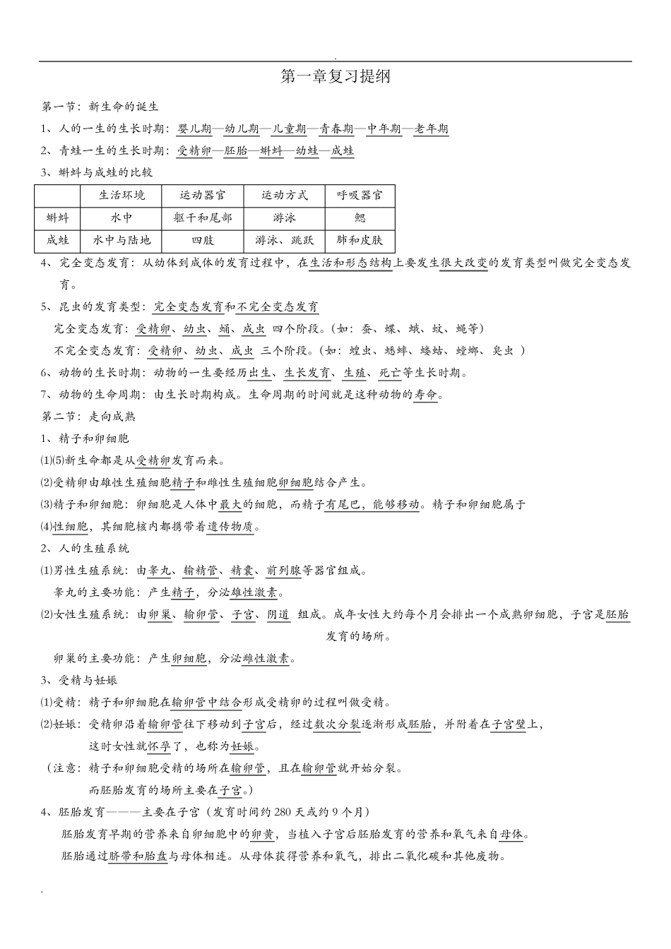 初一下册科学知识点_第1页