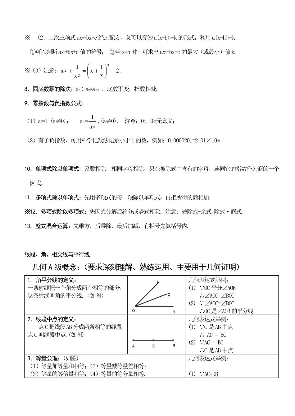 初一下学期数学知识点归纳_第3页