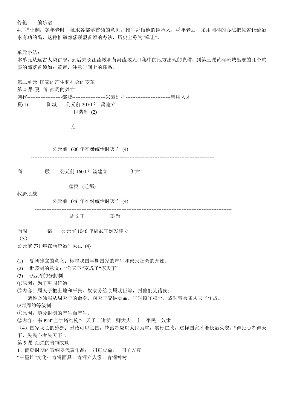 初一历史上册知识点_第2页
