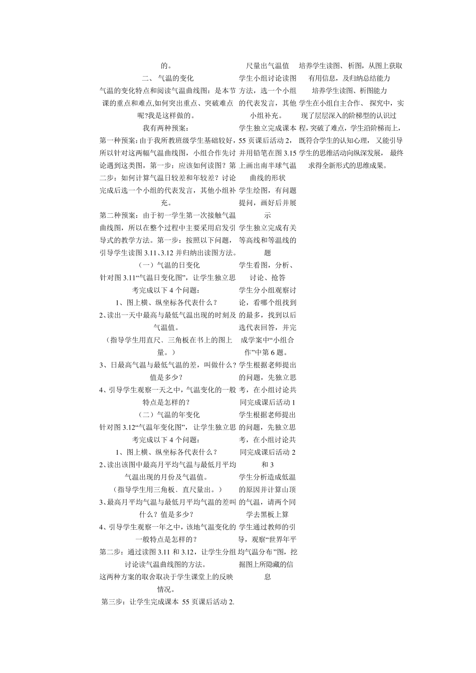 初一地理说课稿气温的变化与分布_第3页