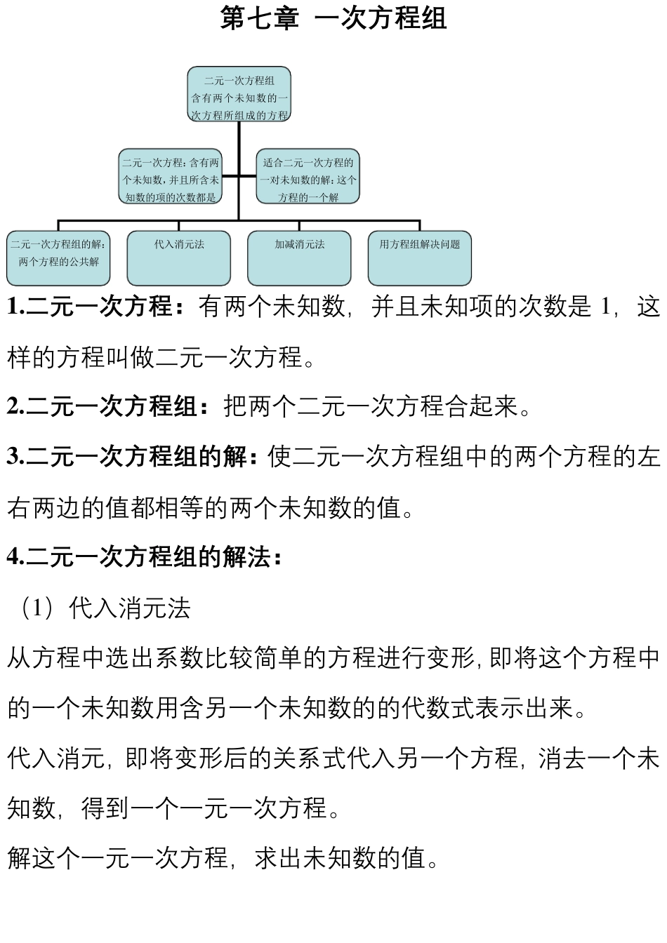 初一数学下册知识点大全,七年级数学知识点总结归纳下册(华师版)_第2页