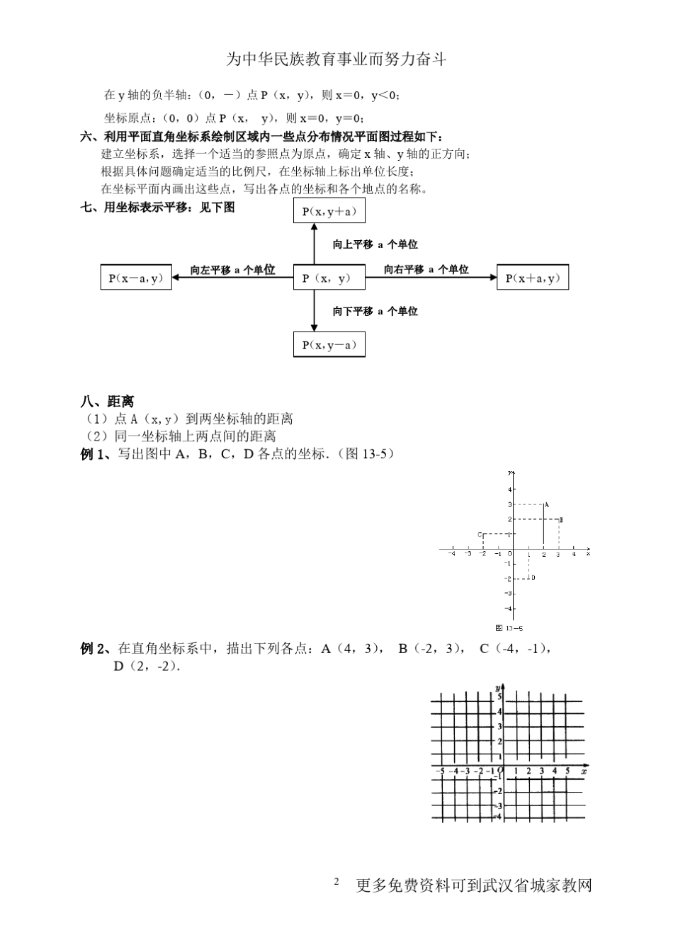 初一数学培优竞赛之平面直角坐标系_第2页
