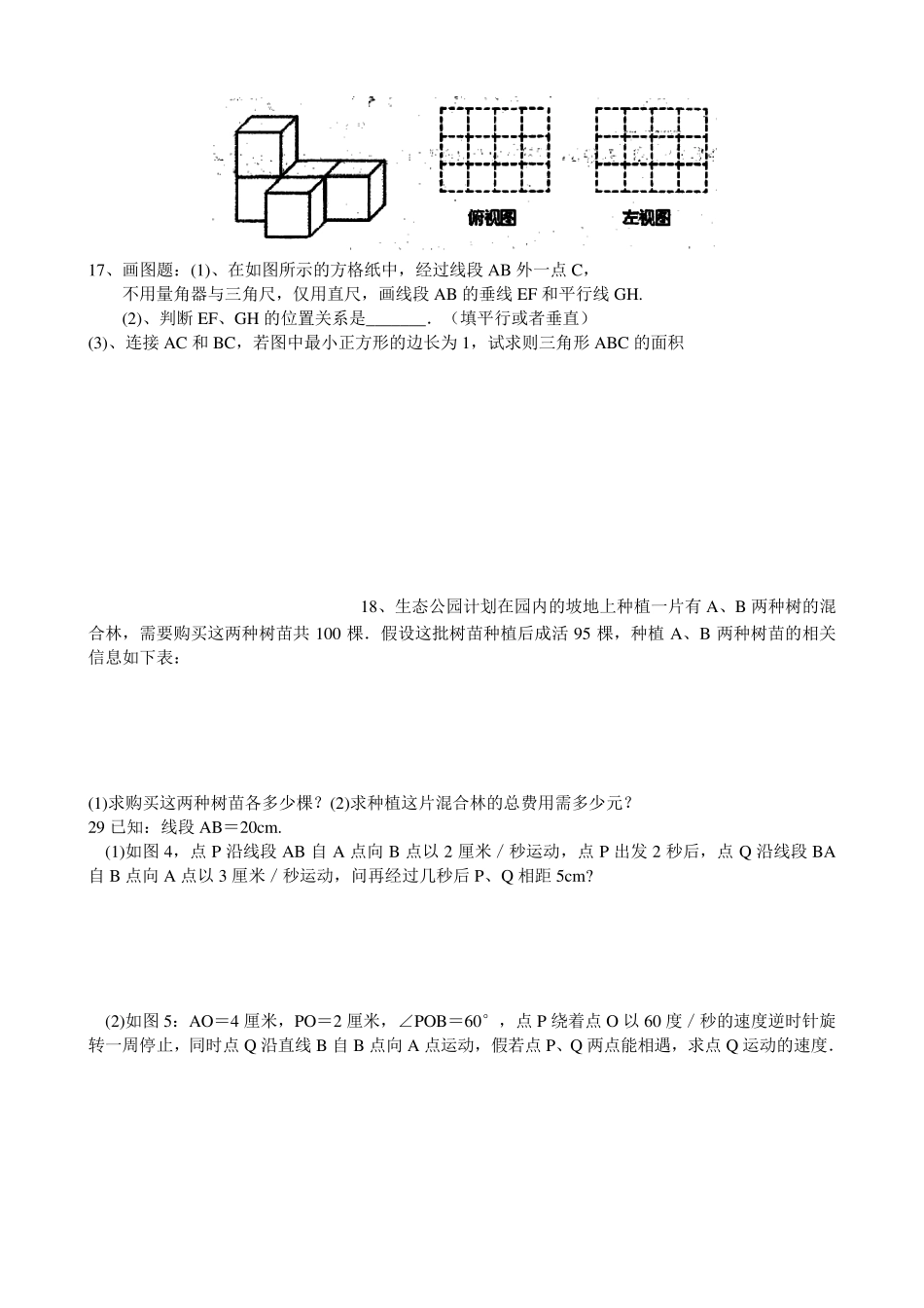 初一数学试卷_第2页