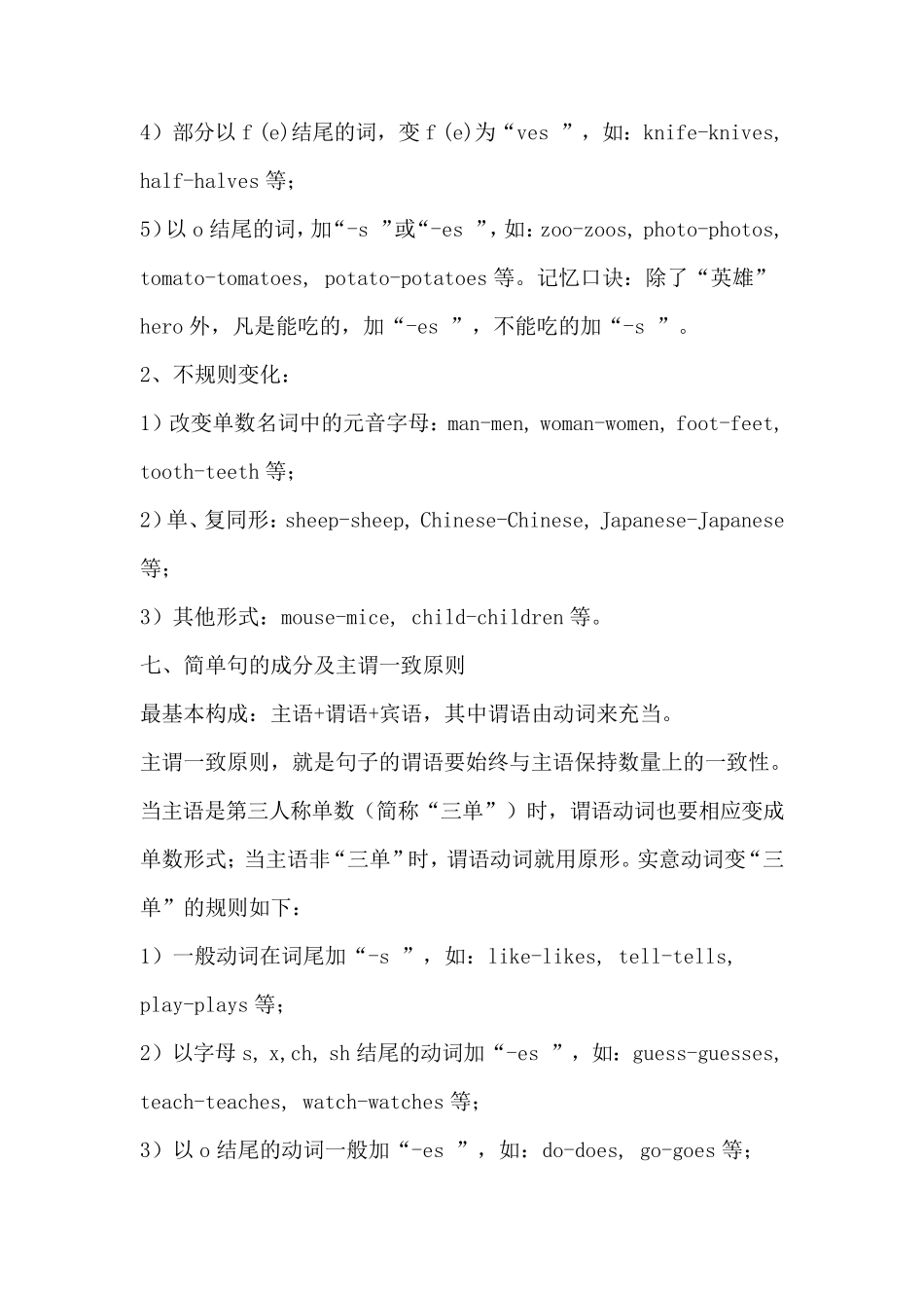 初一英语上册知识点归纳总结_第3页