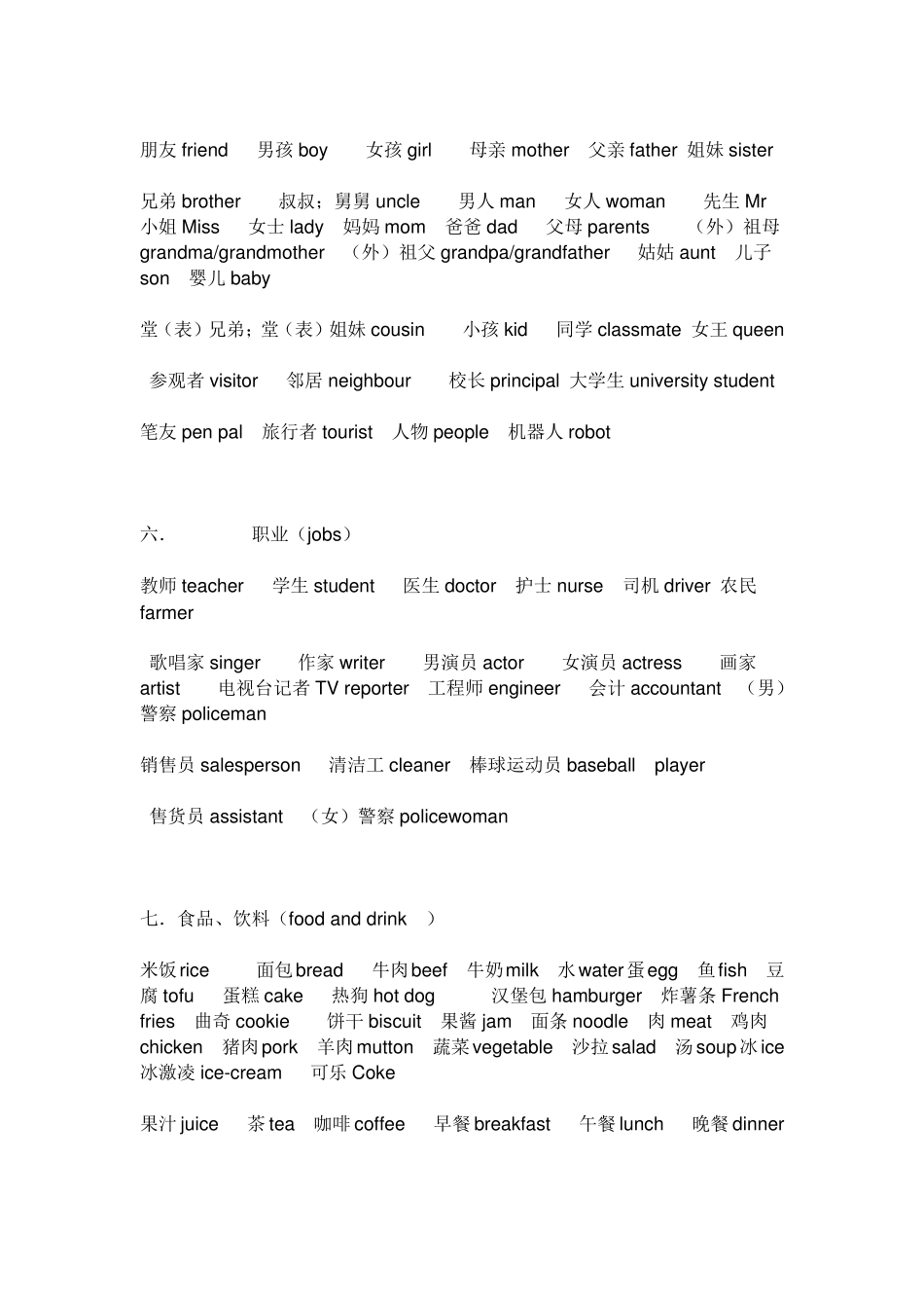 初一英语单词_第2页