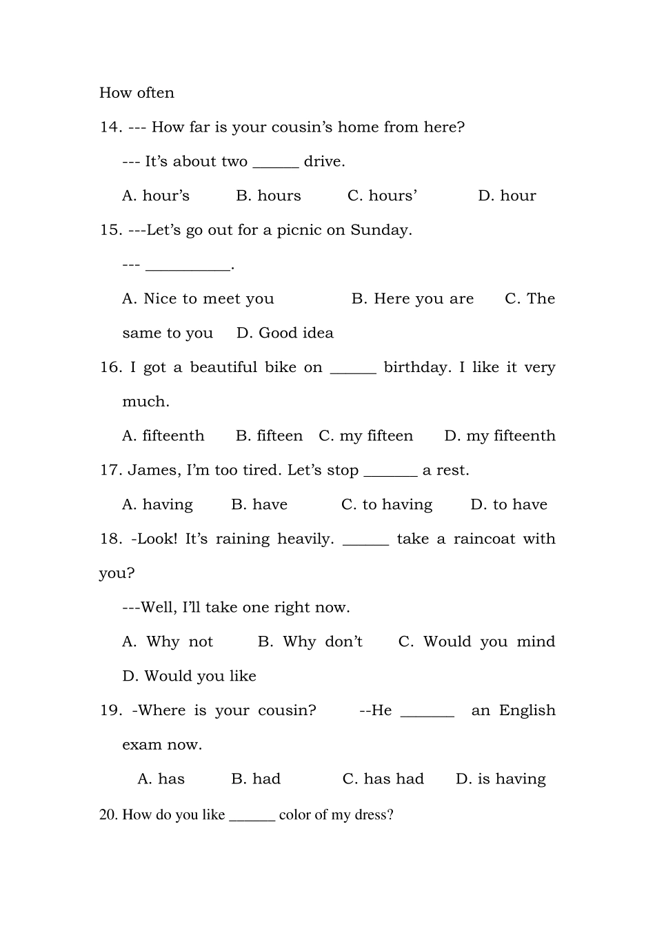 初一英语试卷较难_第3页