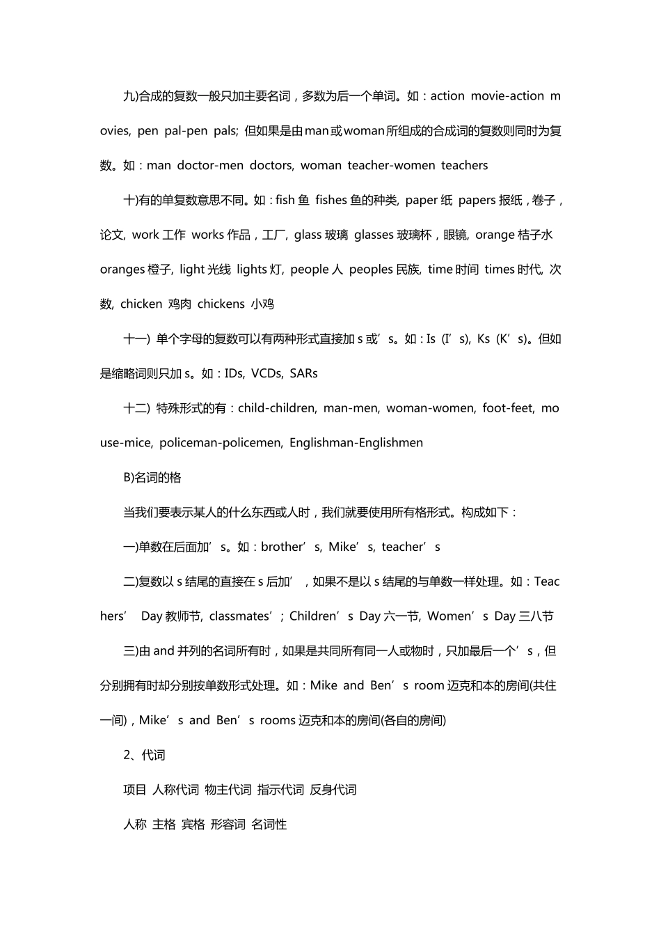 初一英语语法知识点大全初一英语语法点_第2页