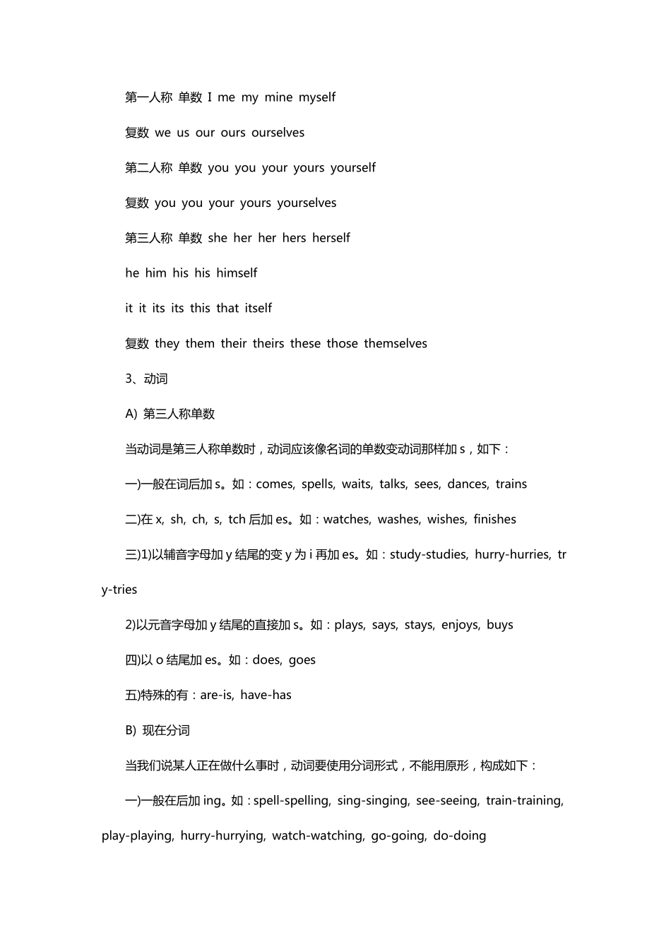 初一英语语法知识点大全初一英语语法点_第3页