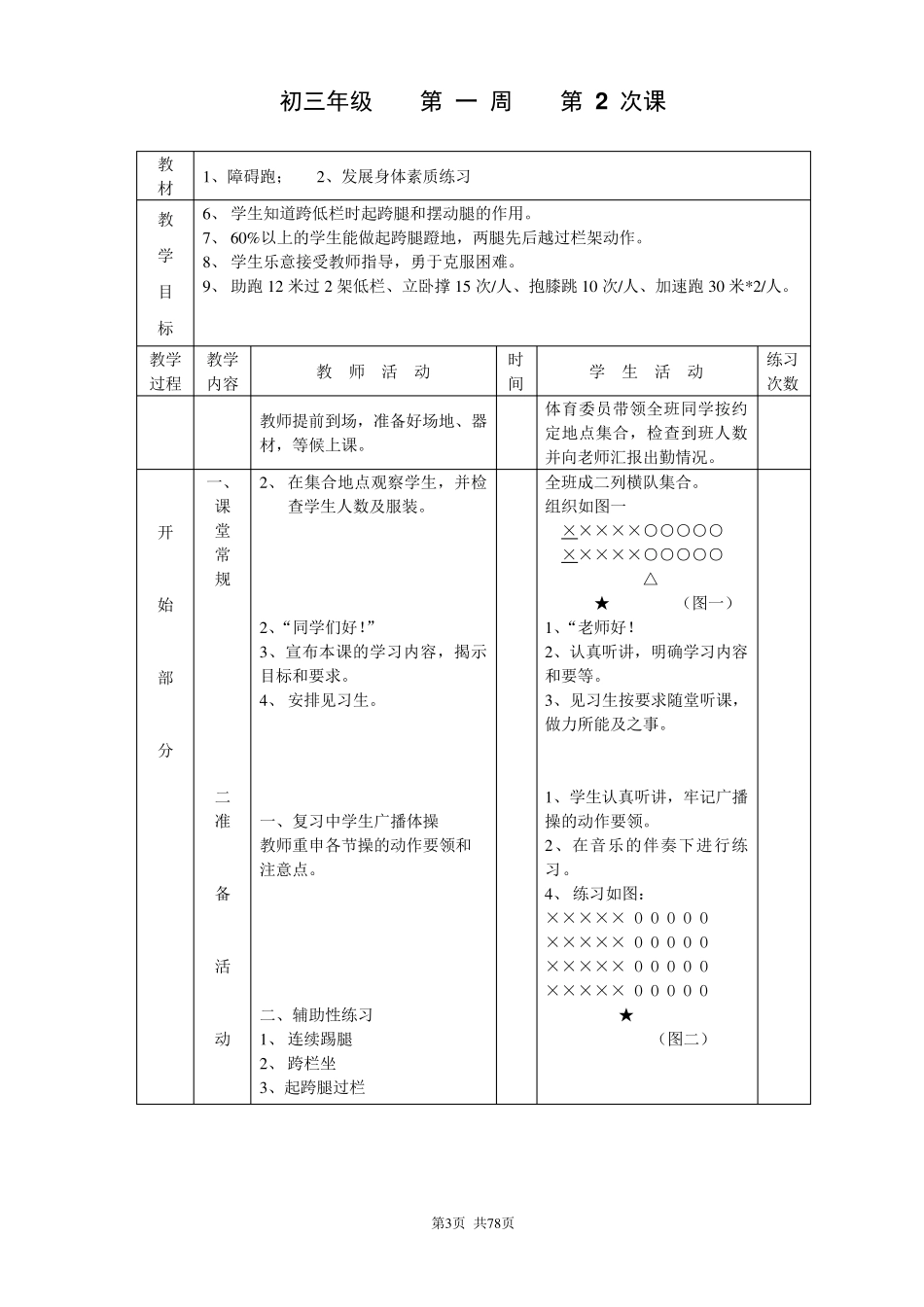 初三九年级体育课教案全集_第3页
