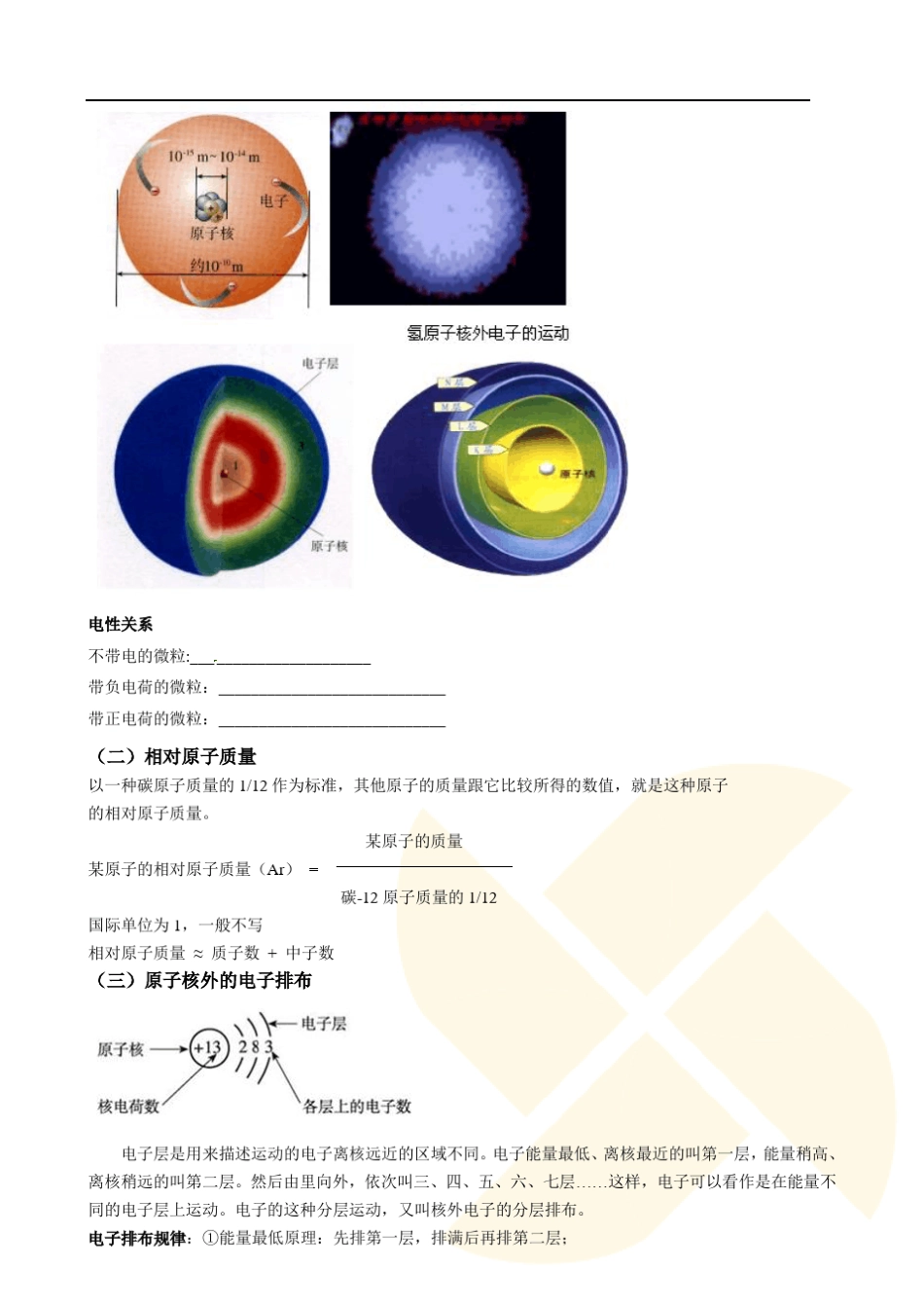 初三化学《原子的构成》教案_第2页