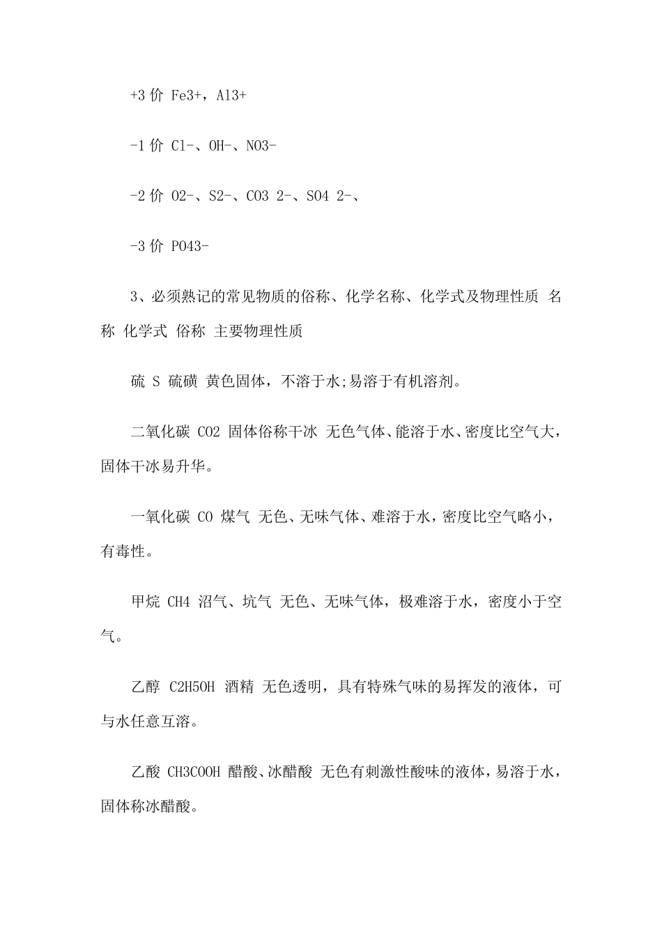 初三化学必背知识点总结_第2页