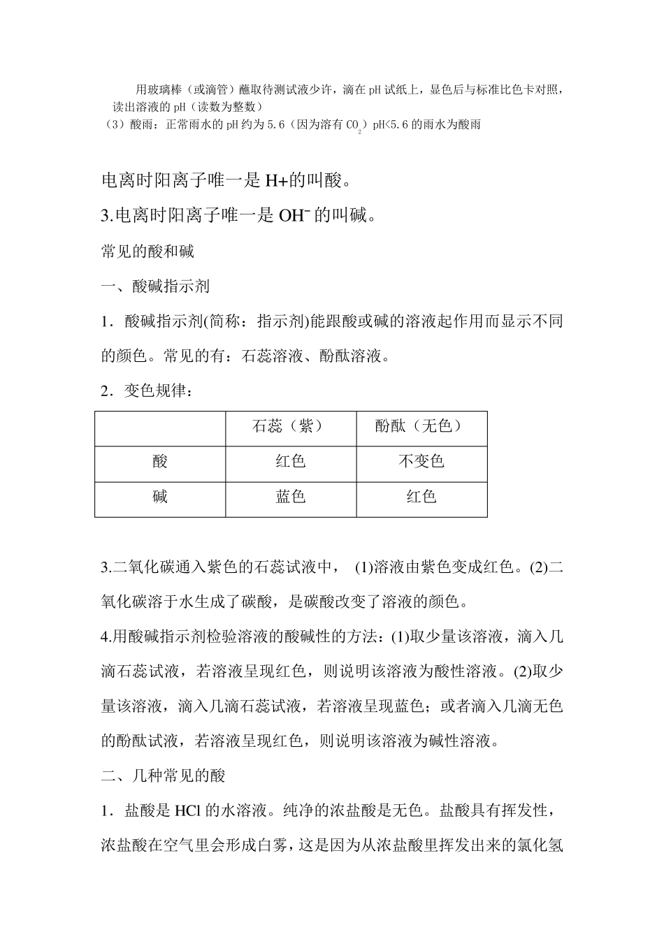 初三化学酸碱盐归纳总结_第3页